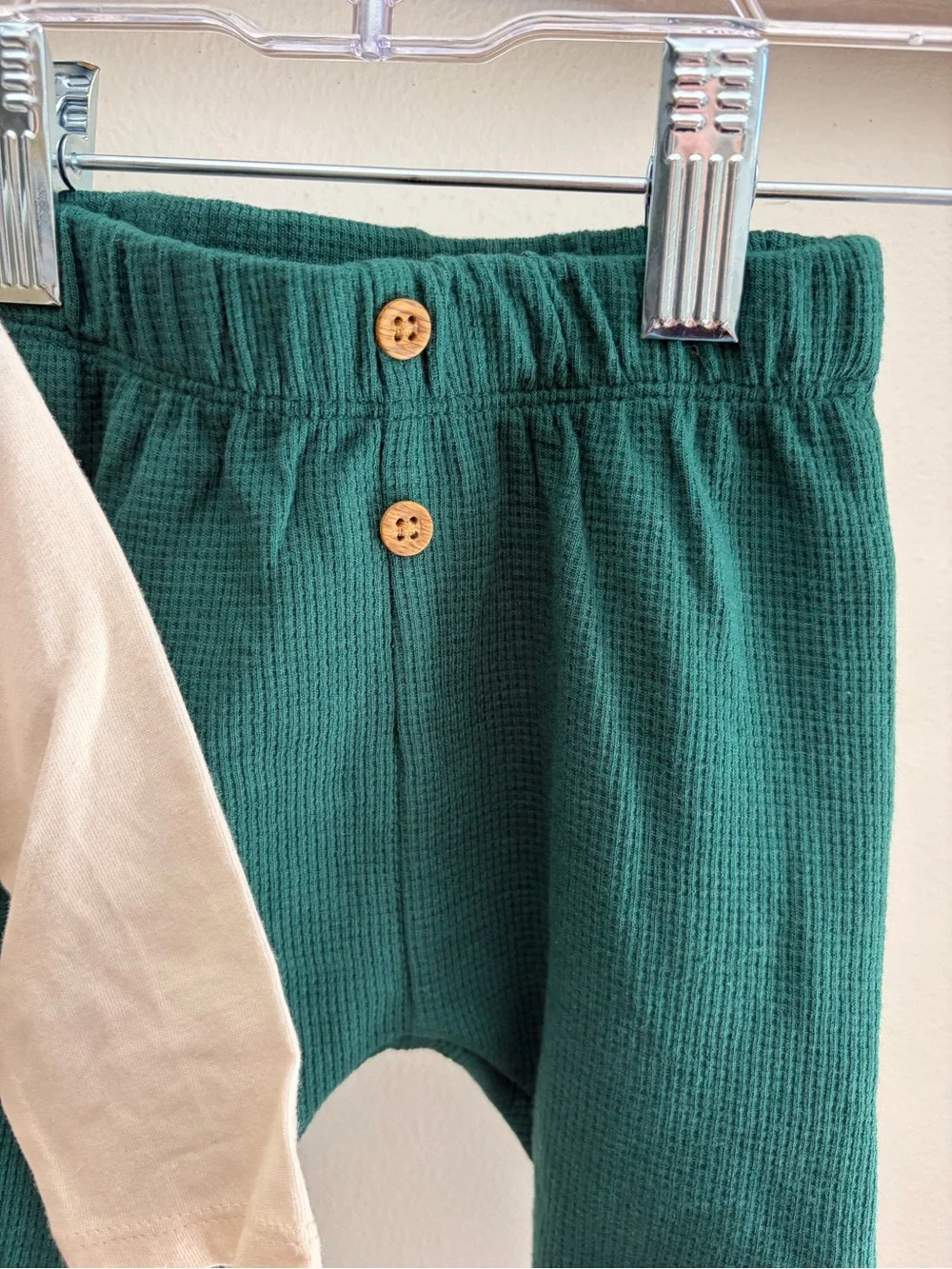 Carter's Cream 'First Christmas Ever' Bodysuit with Green Knit Joggers